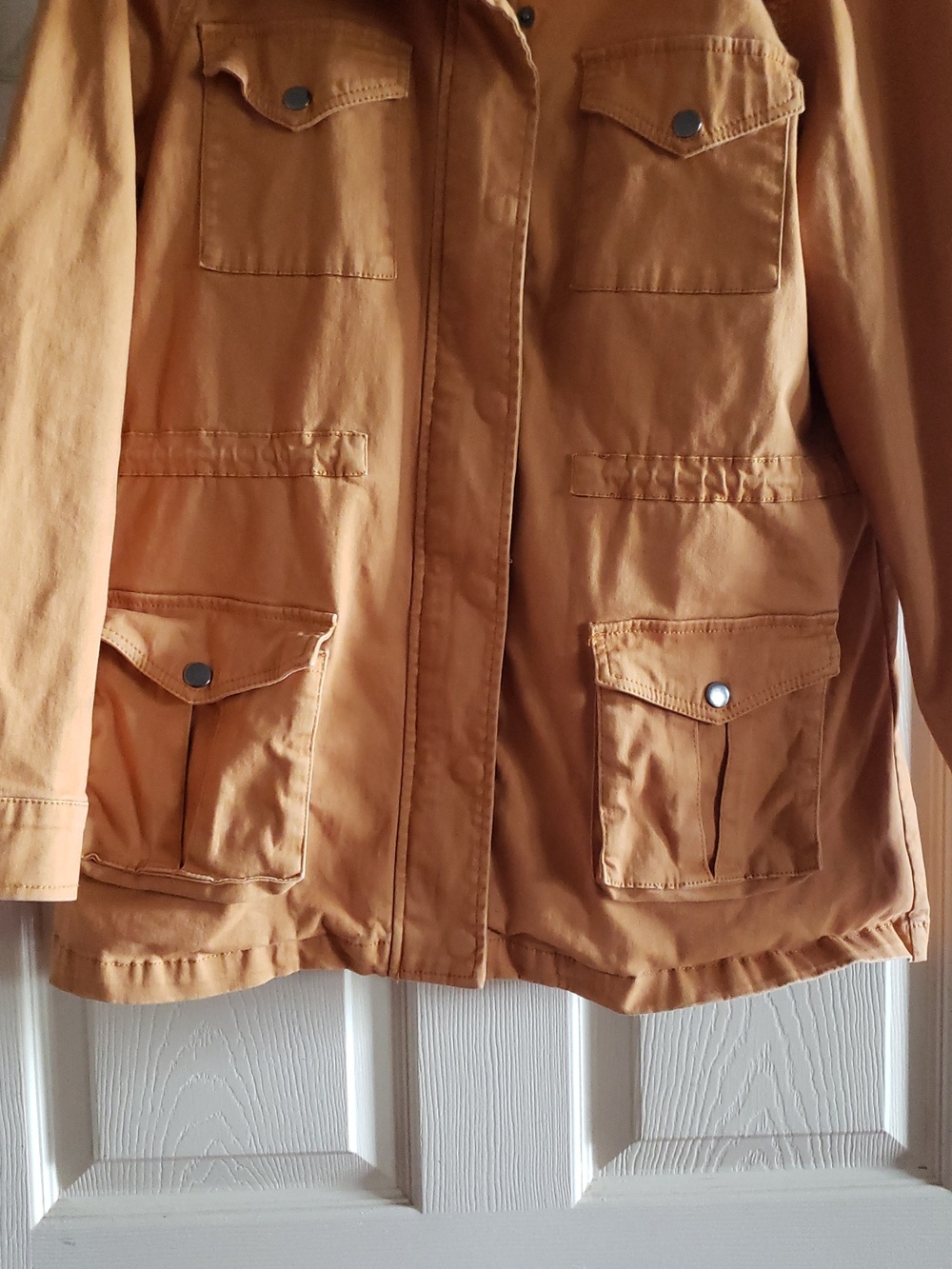 ๐๐ค๐ MARKET & SPRUCE MUSTARD YELLOW STITCH FIX CARGO JACKET DETACHABLE HOOD - Picture 4 of 12